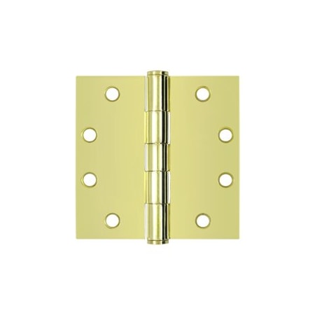 Deltana S45U3 HD Square Hinges Polished Brass, 10PK S45U3-XCP10